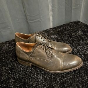 Frye Mens Dark Brown Leather Oxfords Dress Shoes Size 12